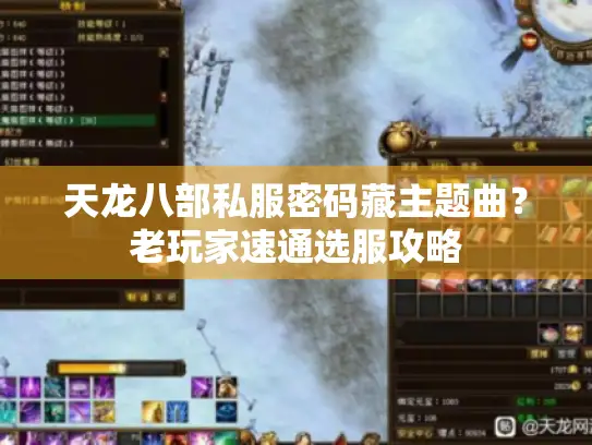 天龙八部私服密码藏主题曲?老玩家速通选服攻略 天龙八部私服密码藏主题曲?老玩家速通选服攻略