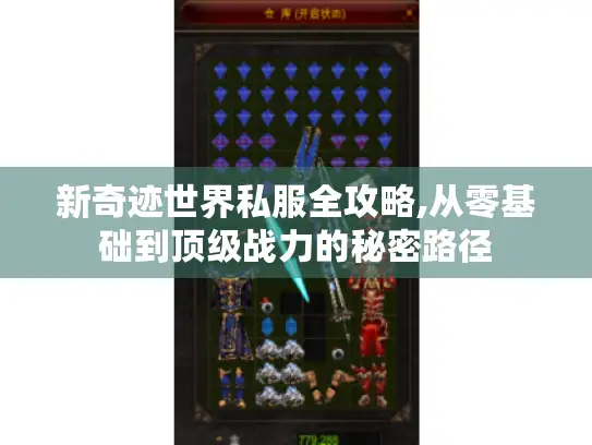 新奇迹世界私服全攻略,从零基础到顶级战力的秘密路径