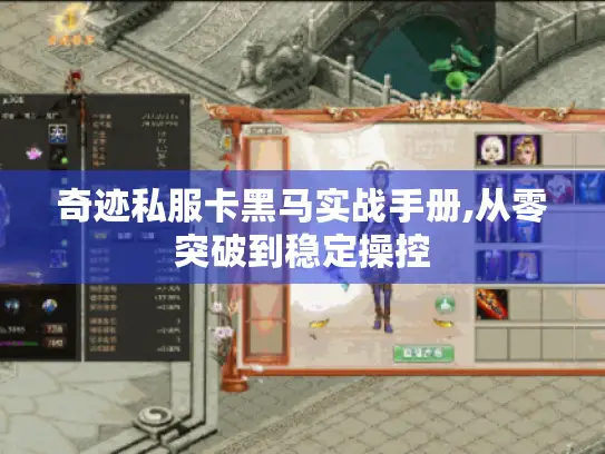 奇迹私服卡黑马实战手册,从零突破到稳定操控 奇迹私服卡黑马实战手册,从零突破到稳定操控