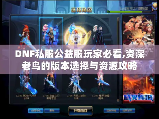 DNF私服公益服玩家必看,资深老鸟的版本选择与资源攻略
