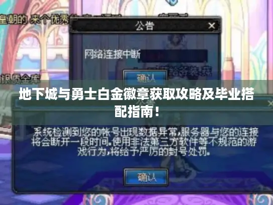 地下城与勇士白金徽章获取攻略及毕业搭配指南！