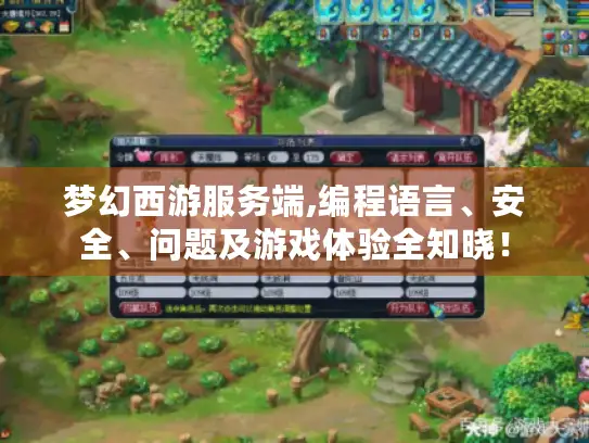 梦幻西游服务端,编程语言、安全、问题及游戏体验全知晓！