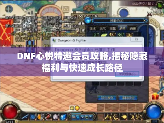 DNF心悦特邀会员攻略,揭秘隐藏福利与快速成长路径