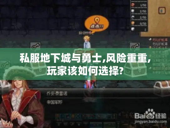 私服地下城与勇士,风险重重,玩家该如何选择?