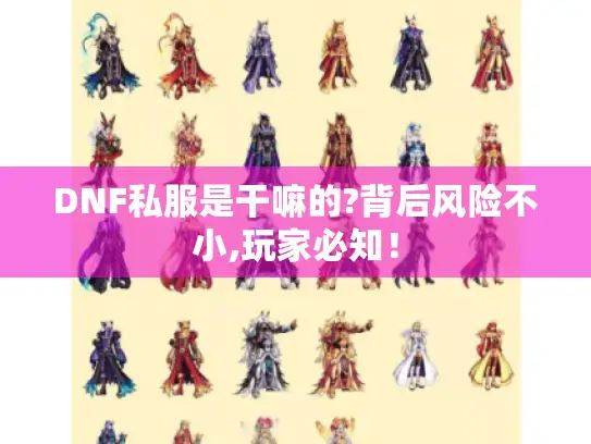 DNF私服是干嘛的?背后风险不小,玩家必知！