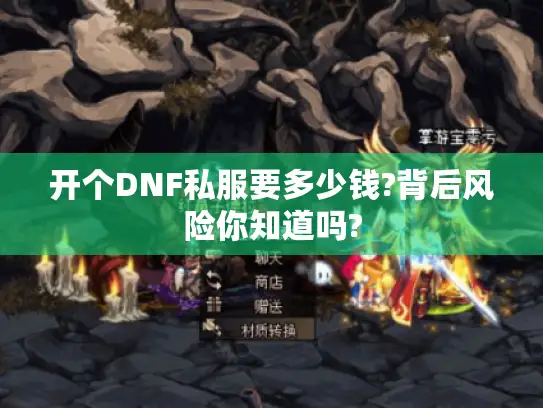 开个DNF私服要多少钱?背后风险你知道吗? 开个DNF私服要多少钱?背后风险你知道吗?