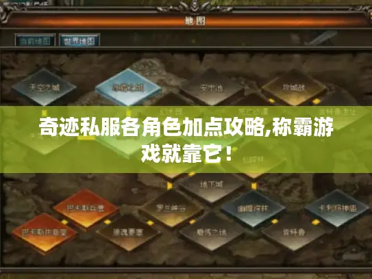 奇迹私服各角色加点攻略,称霸游戏就靠它！