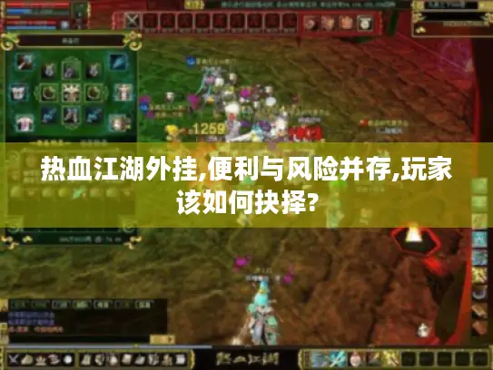 热血江湖外挂,便利与风险并存,玩家该如何抉择?