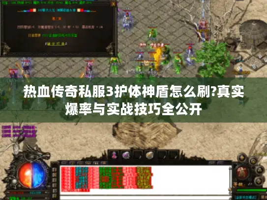 热血传奇私服3护体神盾怎么刷?真实爆率与实战技巧全公开