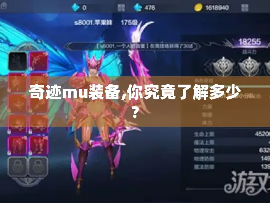 奇迹mu装备,你究竟了解多少?