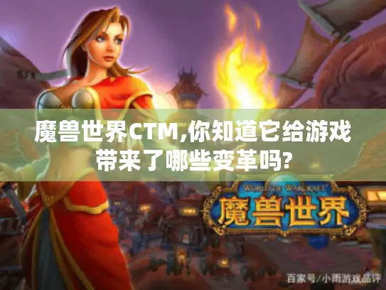 魔兽世界CTM,你知道它给游戏带来了哪些变革吗?