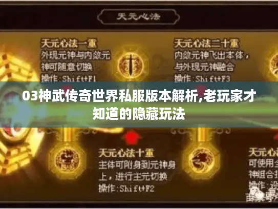 03神武传奇世界私服版本解析,老玩家才知道的隐藏玩法