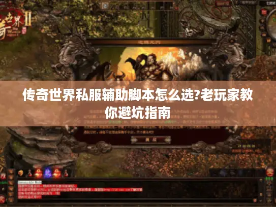 传奇世界私服辅助脚本怎么选?老玩家教你避坑指南