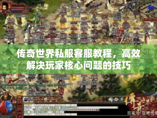 传奇世界私服客服教程，高效解决玩家核心问题的技巧