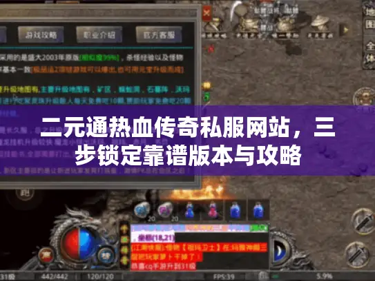 二元通热血传奇私服网站，三步锁定靠谱版本与攻略