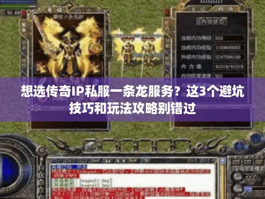 想选传奇IP私服一条龙服务？这3个避坑技巧和玩法攻略别错过
