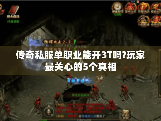 传奇私服单职业能开3T吗?玩家最关心的5个真相