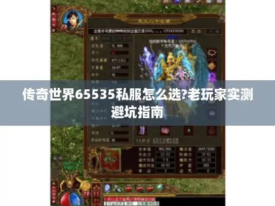 传奇世界65535私服怎么选?老玩家实测避坑指南