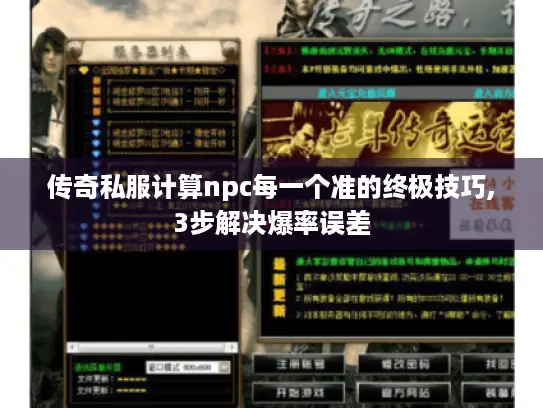 传奇私服计算npc每一个准的终极技巧,3步解决爆率误差