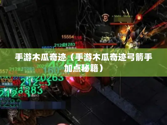 手游木瓜奇迹（手游木瓜奇迹弓箭手加点秘籍）