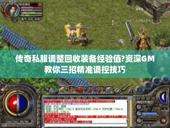 传奇私服调整回收装备经验值?资深GM教你三招精准调控技巧