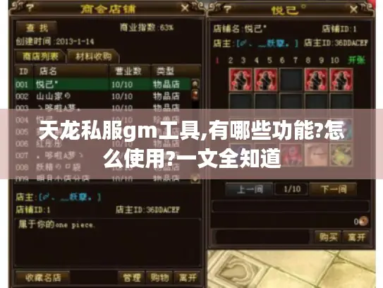 天龙私服gm工具,有哪些功能?怎么使用?一文全知道 天龙私服gm工具,有哪些功能?怎么使用?一文全知道