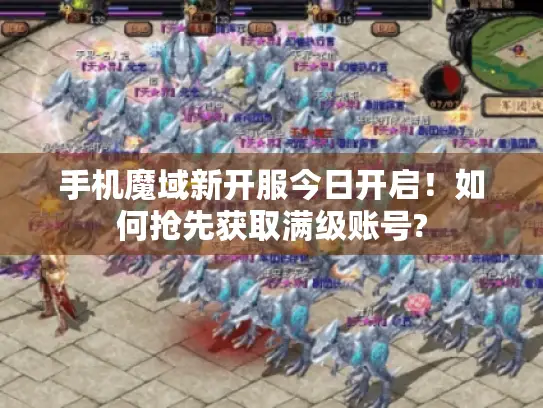 手机魔域新开服今日开启！如何抢先获取满级账号?