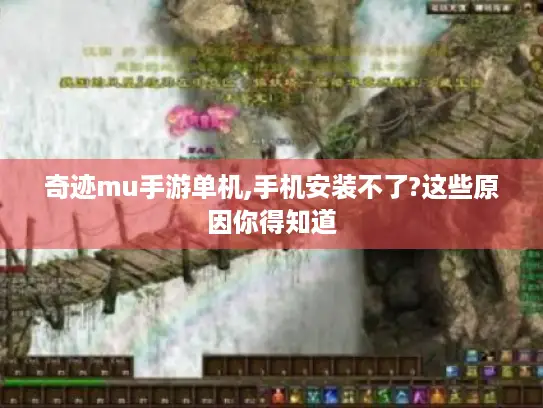 奇迹mu手游单机,手机安装不了?这些原因你得知道