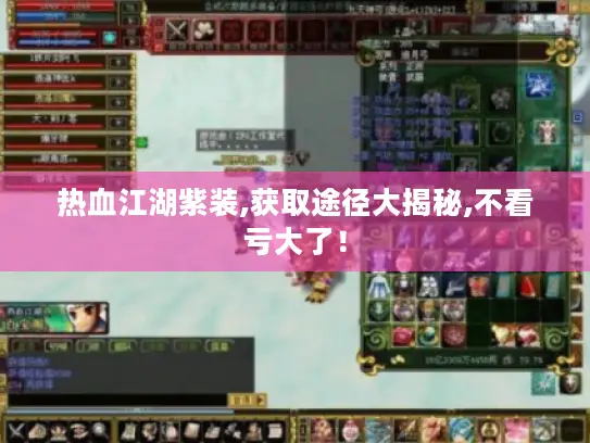 热血江湖紫装,获取途径大揭秘,不看亏大了！