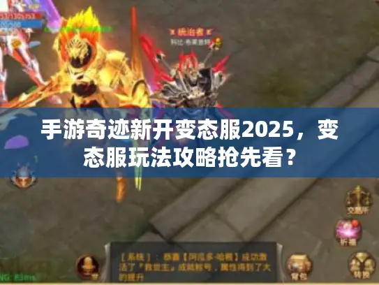 手游奇迹新开变态服2025,变态服玩法攻略抢先看? 手游奇迹新开变态服2025,变态服玩法攻略抢先看?