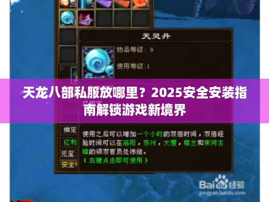 天龙八部私服放哪里？2025安全安装指南解锁游戏新境界